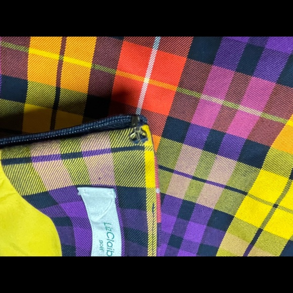 Purple yellow mixed coloured Skort - Picture 7 of 9